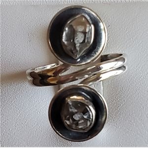 Genuine Herkimer Diamond Ring Size 7